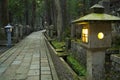 Path through Koyasan Okunoin cemetery, Japan Royalty Free Stock Photo